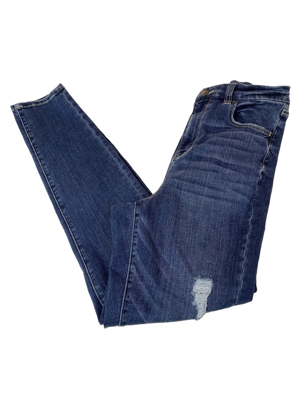 American Eagle Women’s 10 Jeans Curvy Super Hi Rise Jegging Distressed #0756